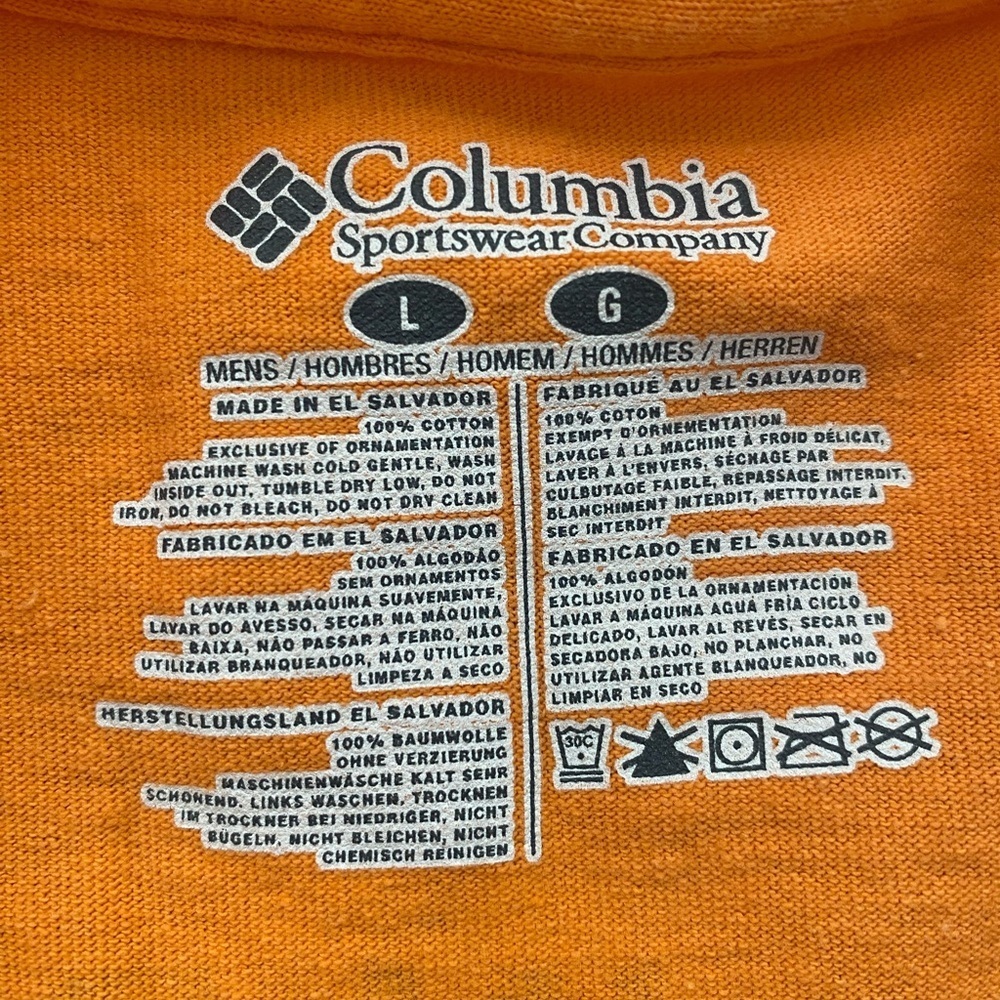 Columbia Men's Orange T-Shirt L - Picture 4 of 7